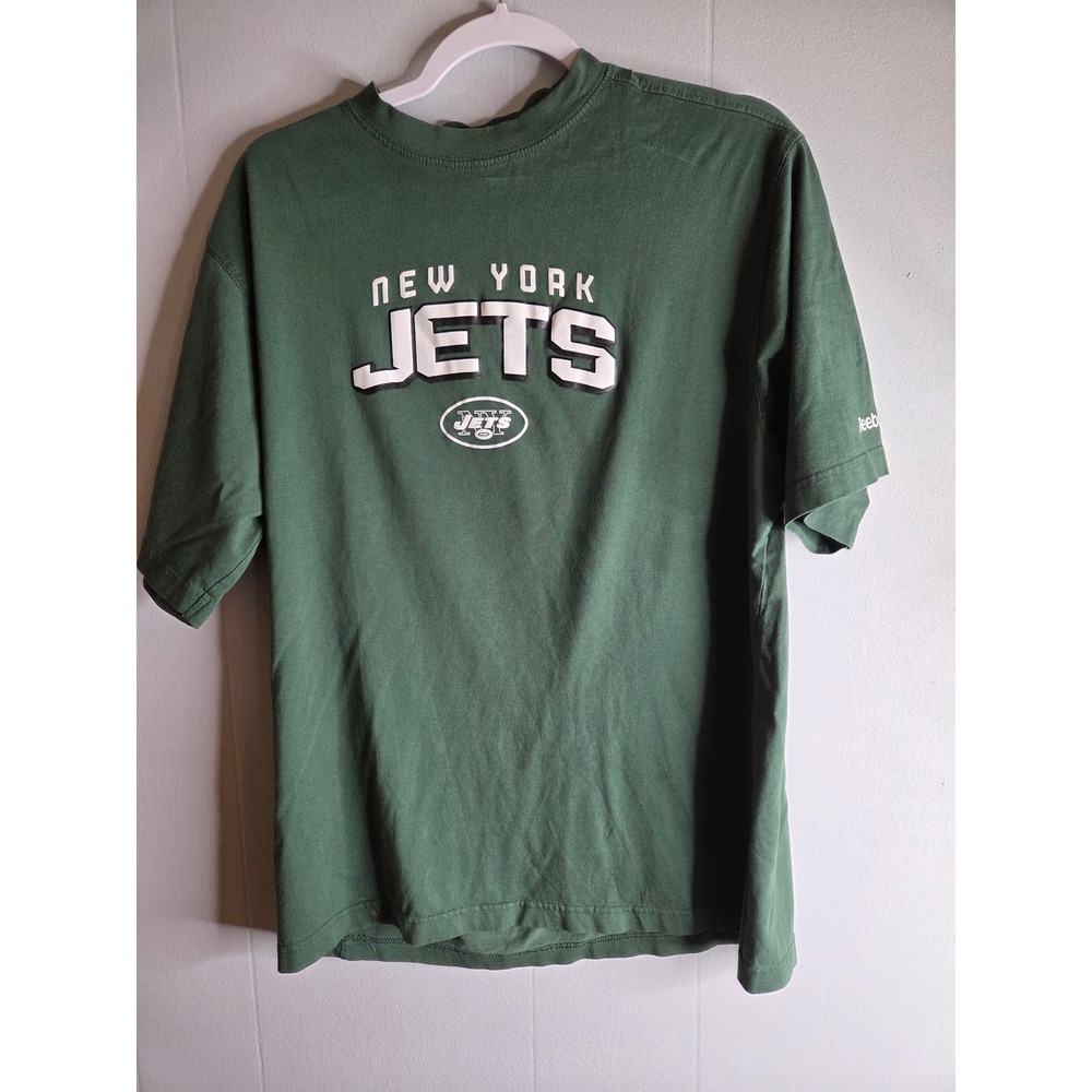 Reebok New York Jets NFL Graphic T-Shirt Mens Medium Green Short Sleeve Tee